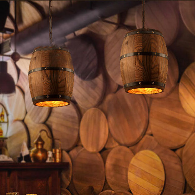 Arlo – Rustikale Holz-Bar-Hängeleuchte