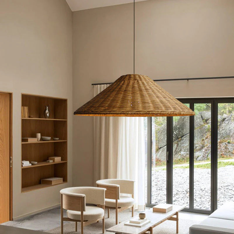 Niva – Boho Pendelleuchte aus Rattan