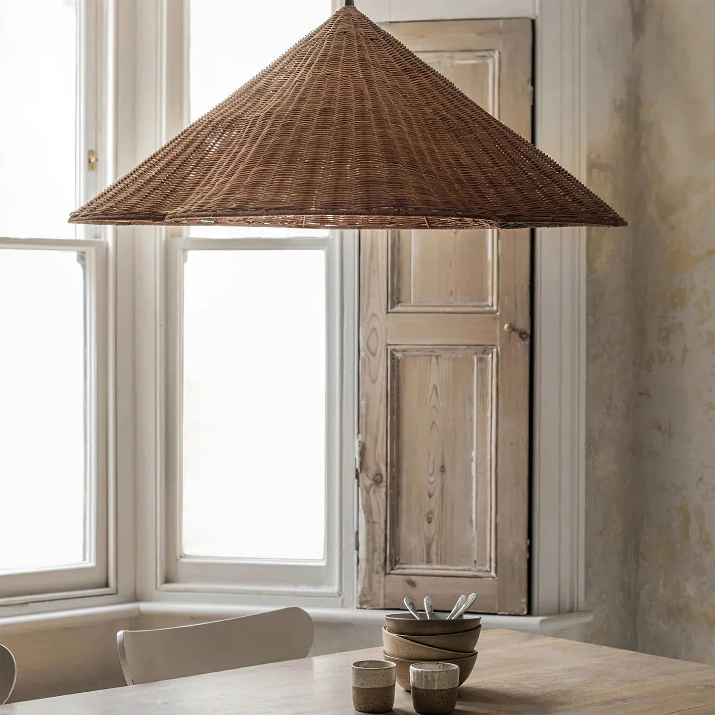 Isla – Boho Geflochtene Hängelampe