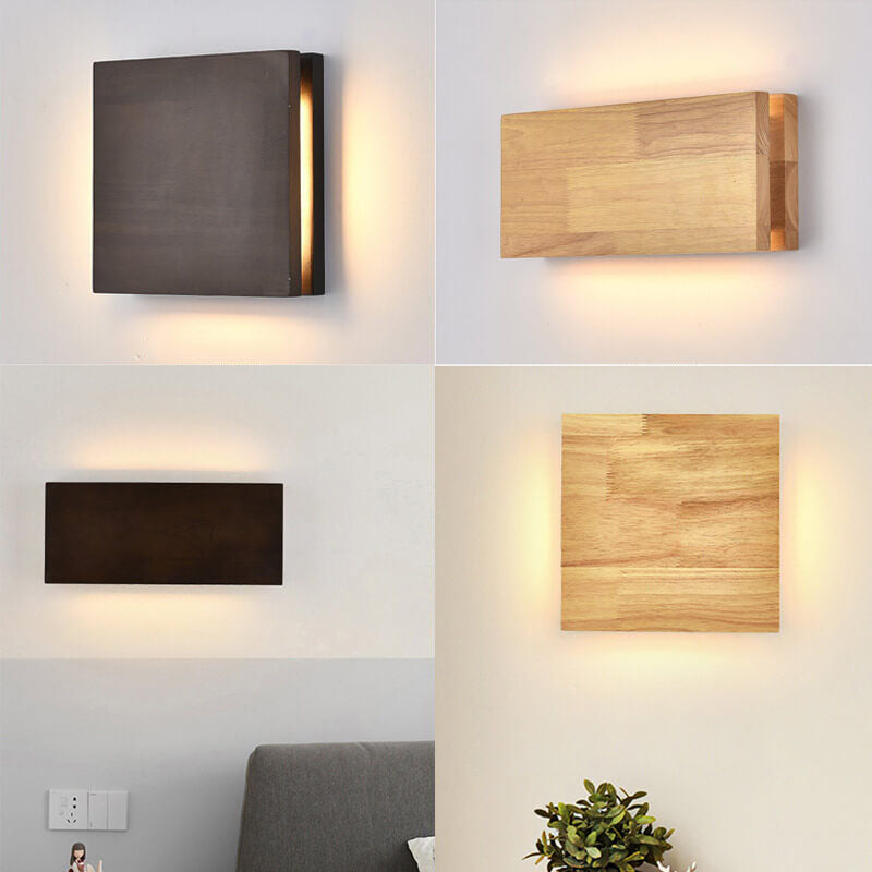 Norah – Wandlampe aus Massivholz