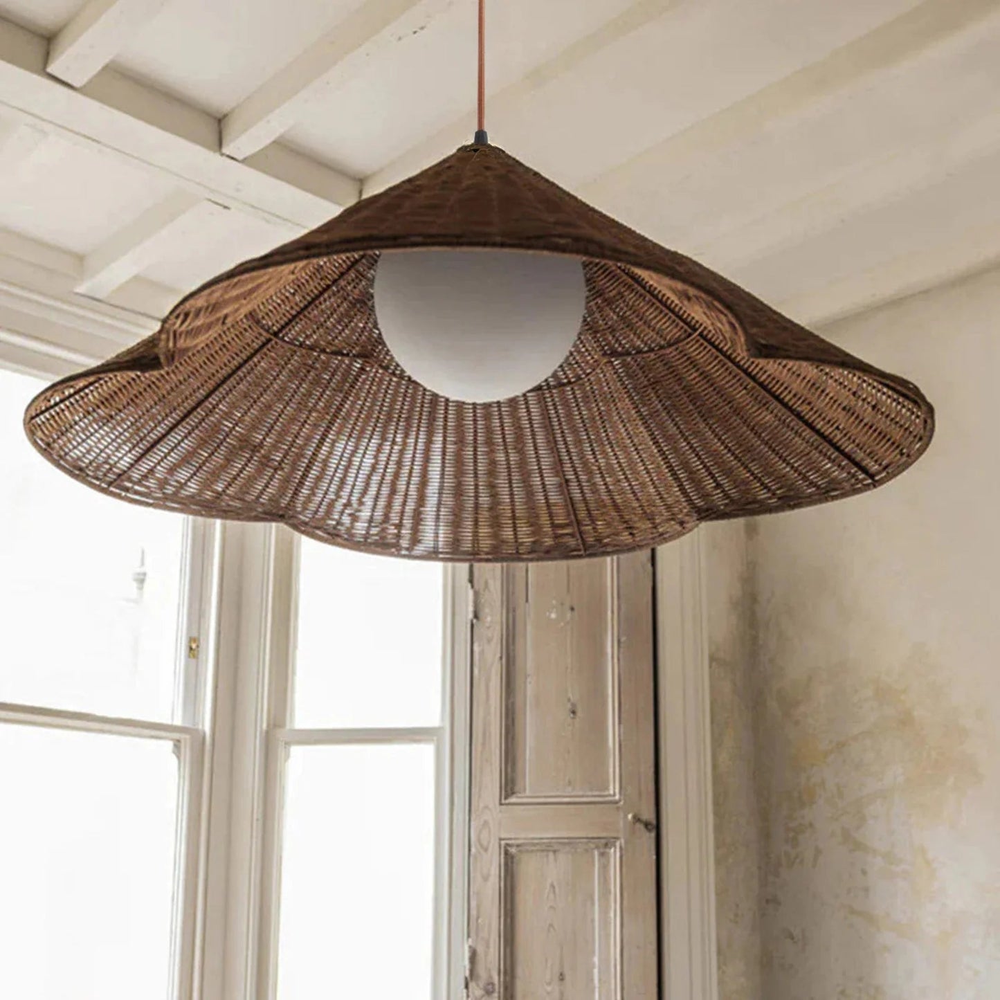 Isla – Boho Geflochtene Hängelampe