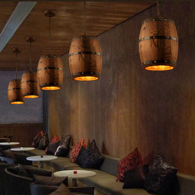 Arlo – Rustikale Holz-Bar-Hängeleuchte