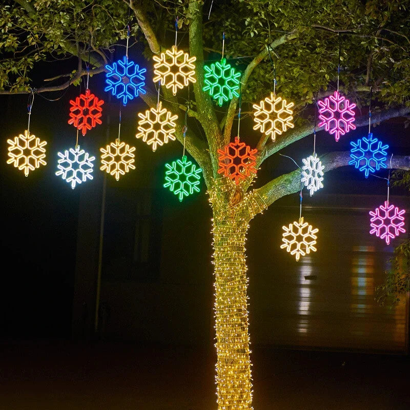 Frostella – LED Licht in Schneeflockenform für festliche Außen-Weihnachtsdekoration