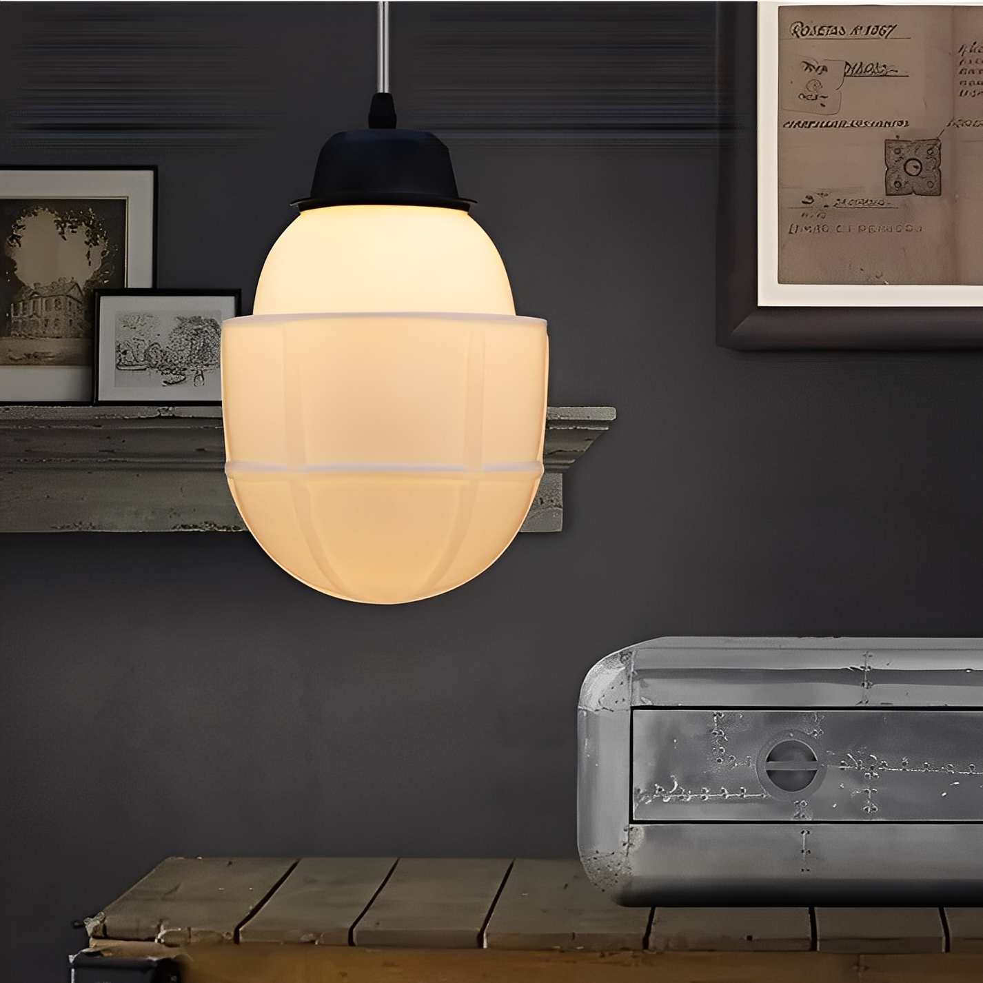 Arvida – Nostalgischer Industrie-Glasleuchter