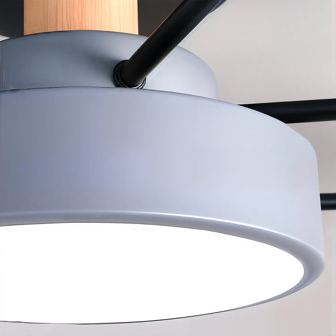 Lina – Kunstvolle Deckenlampe aus Metall und Holz