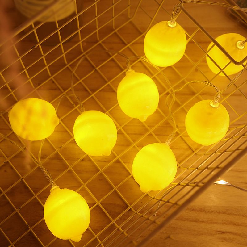 LemonTwinkle – Zitronenförmige LED-Lichterkette in fröhlichem Gelb