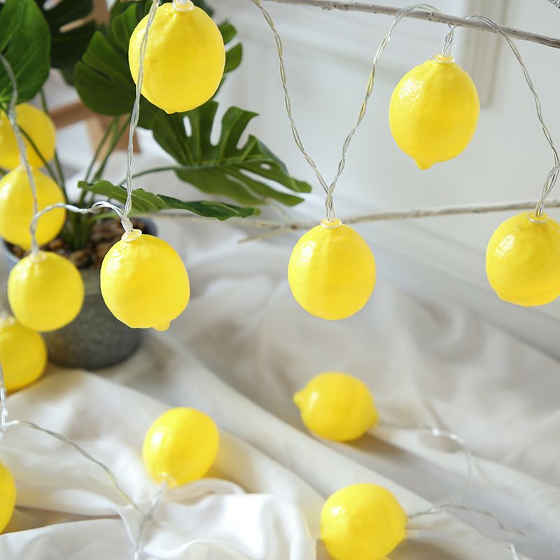LemonTwinkle – Zitronenförmige LED-Lichterkette in fröhlichem Gelb