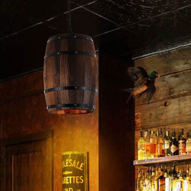 Arlo – Rustikale Holz-Bar-Hängeleuchte