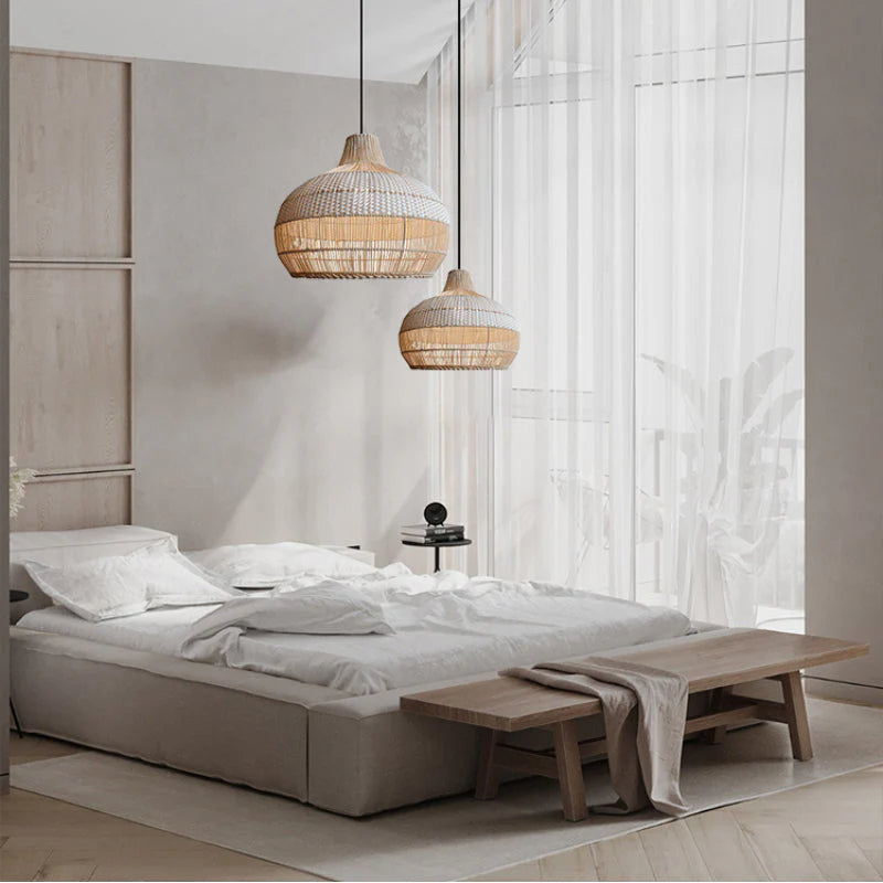 Alva – Pendelleuchte aus natürlichem Rattan