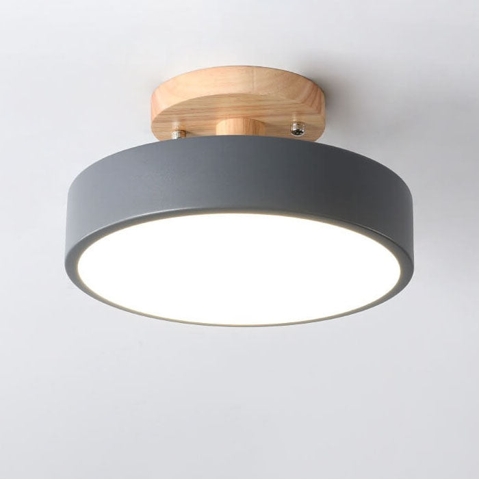 Runde LED-Halbunterputz-Deckenleuchte