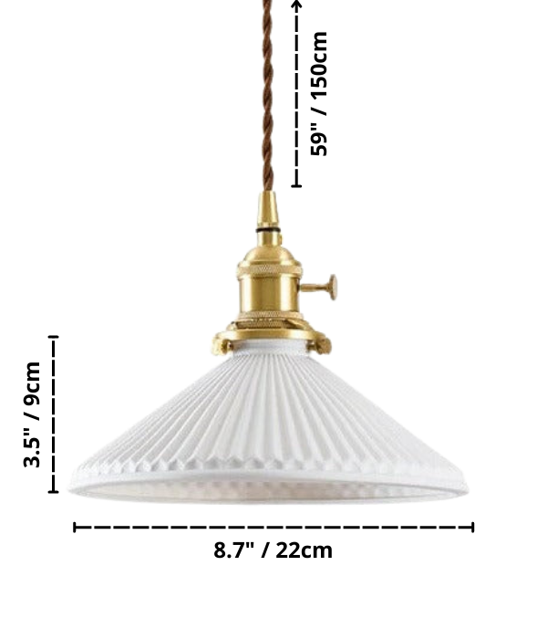 Glisten - Weiße keramische Pendelleuchte