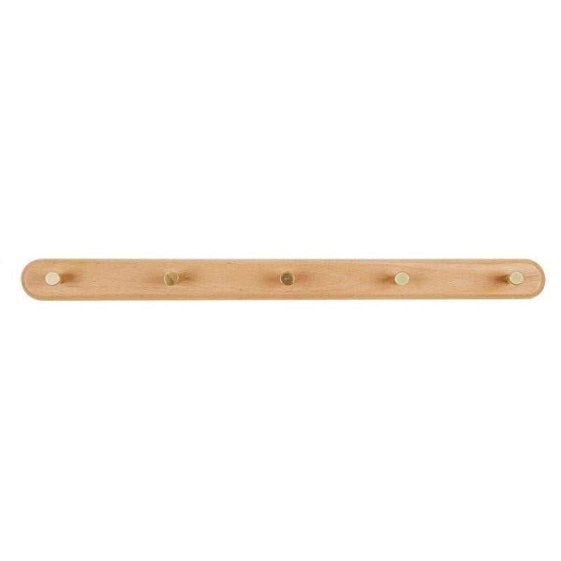 Brunn – Garderobenleiste aus Holz & Messing