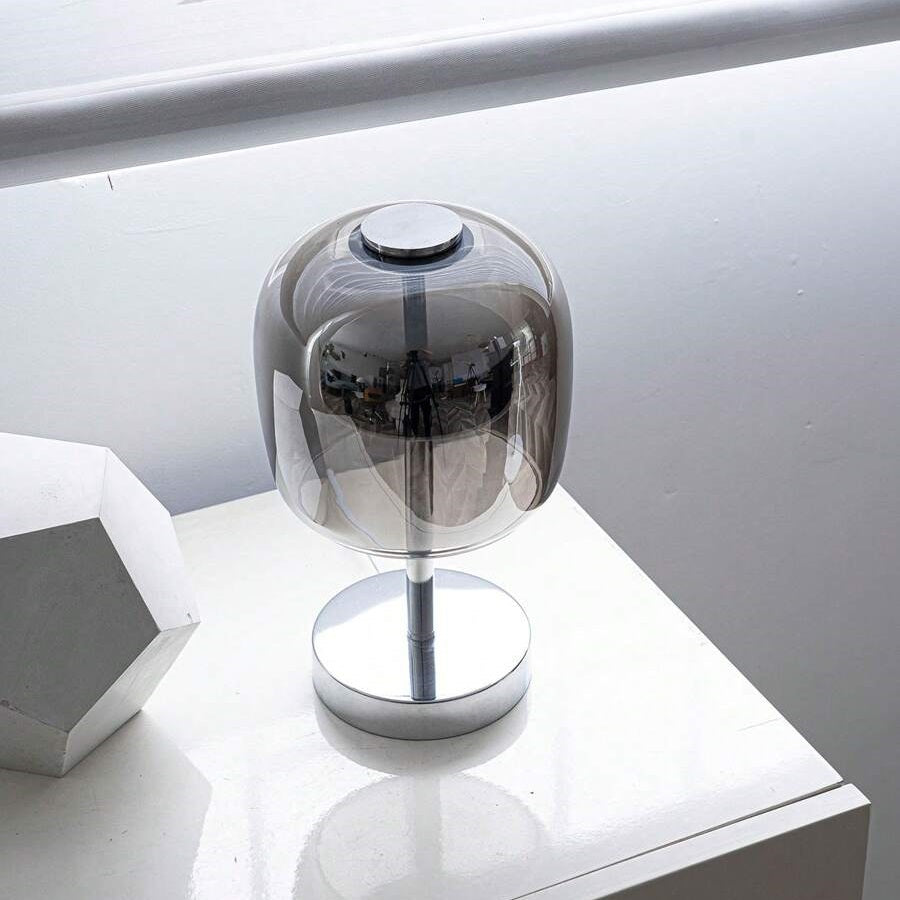 Zayn – Schicke Glas Tischlampe mit einstellbarem LED-Licht und USB-Anschluss