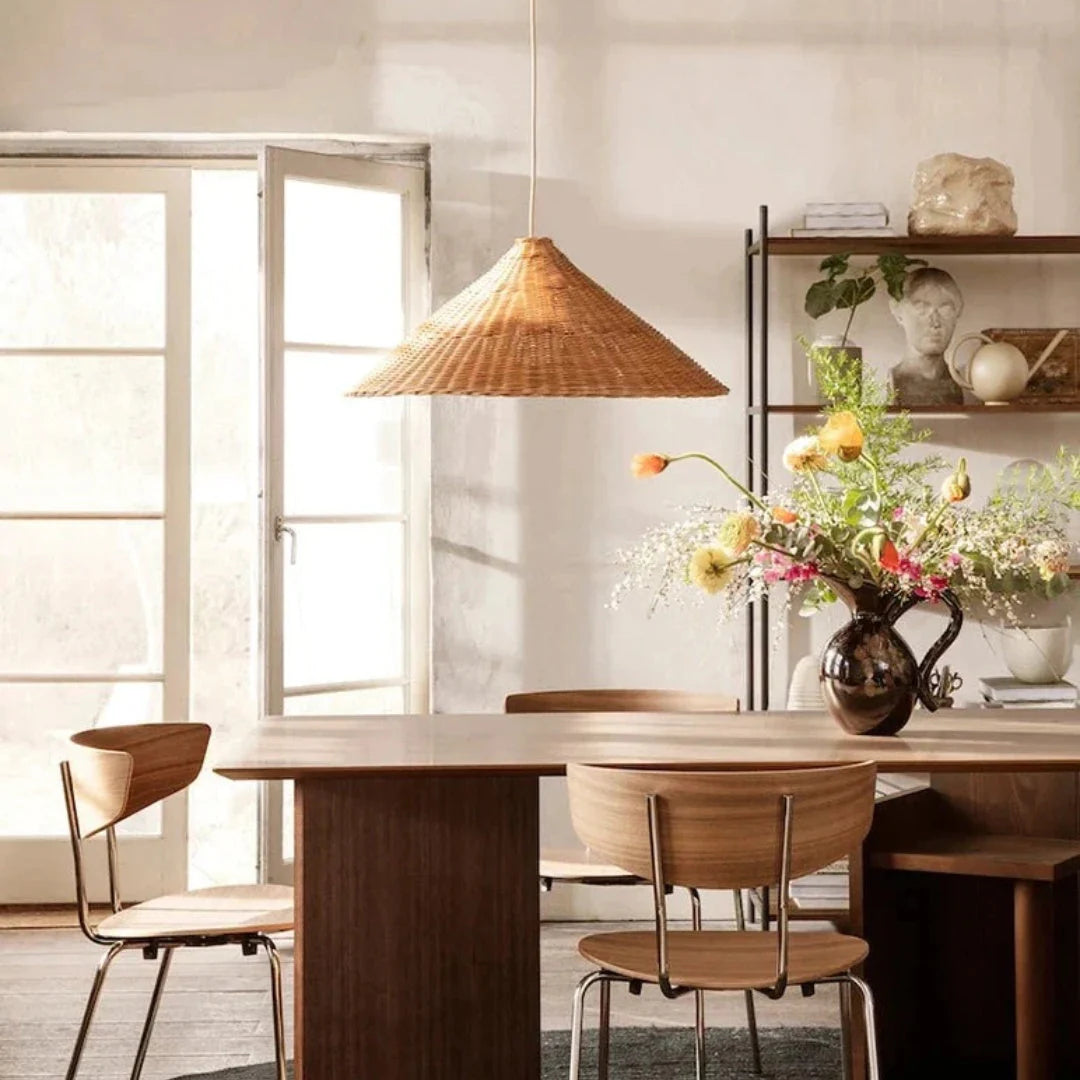 Niva – Boho Pendelleuchte aus Rattan