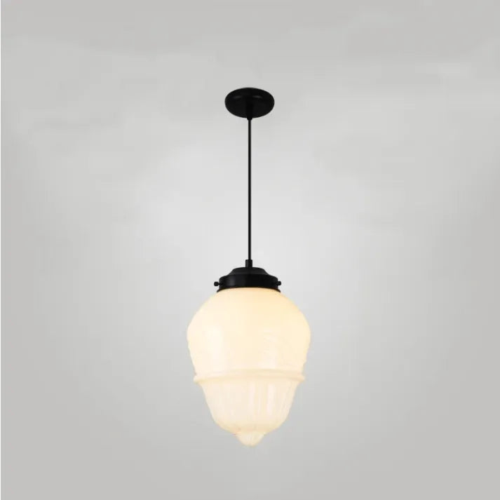 Liv – Vintage Weiße Milchglas Geometrische Pendelleuchte