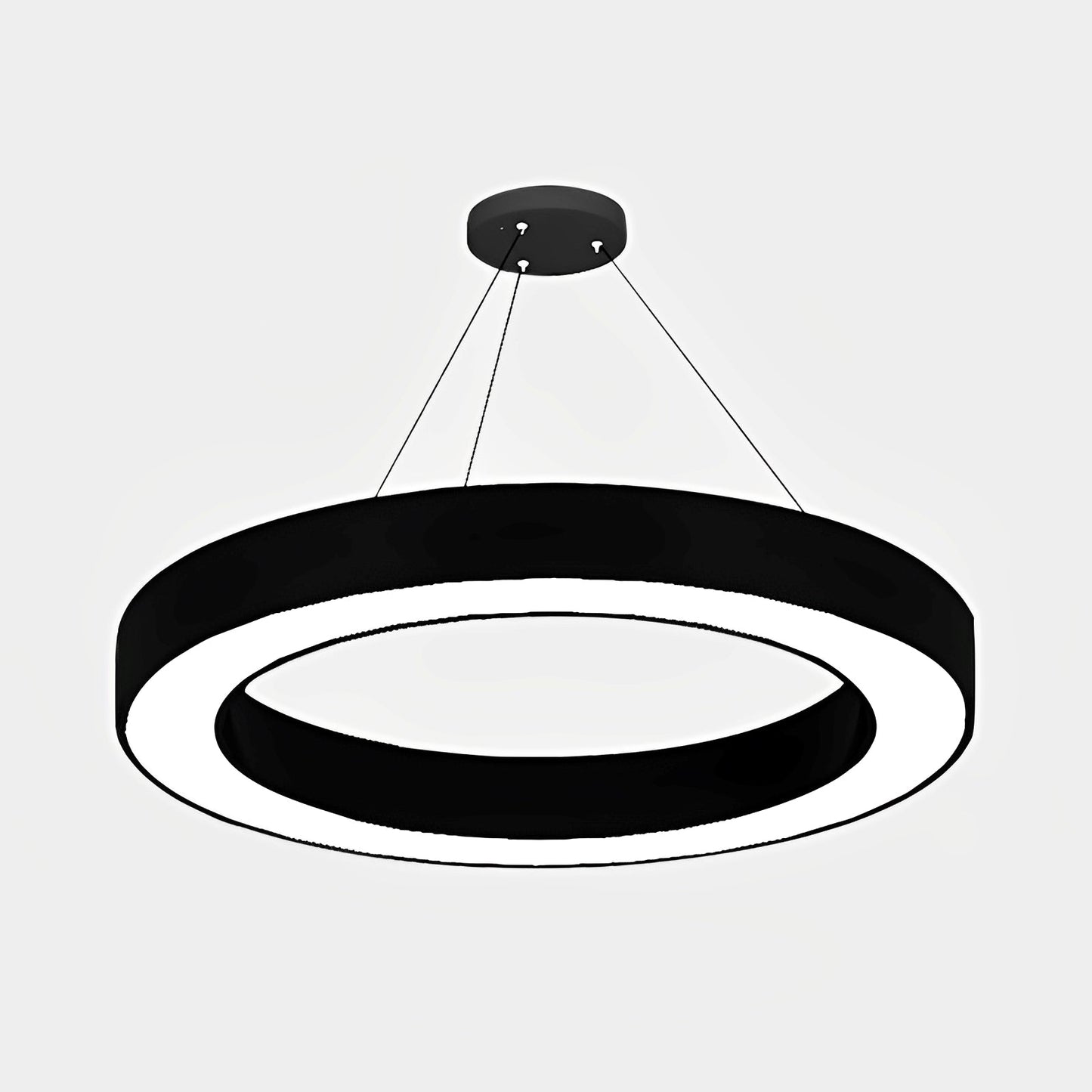 Orbis – Minimalistische LED-Hängelampe als Ring in Schwarz