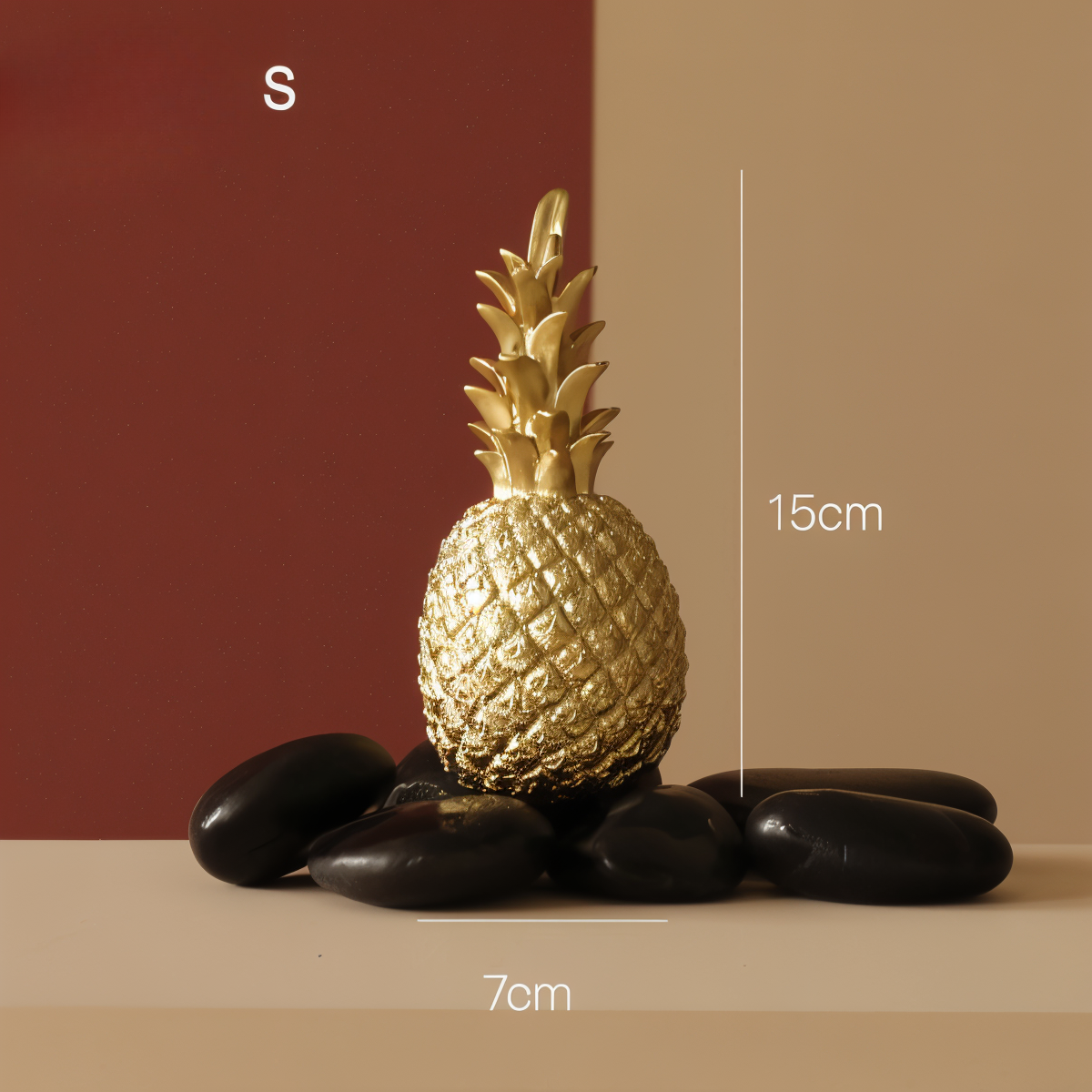 Phineas – Schicke Ananas-Dekoration aus Harz für sommerliche Wohnhighlights