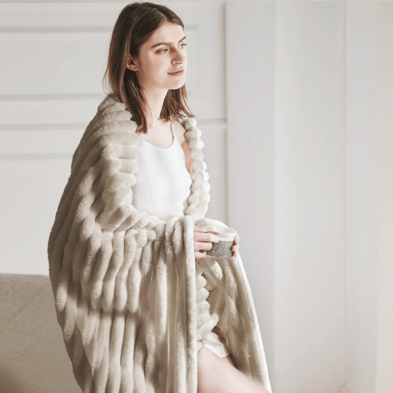 Nola – Dicke Flanell-Decke im skandinavischen Stil