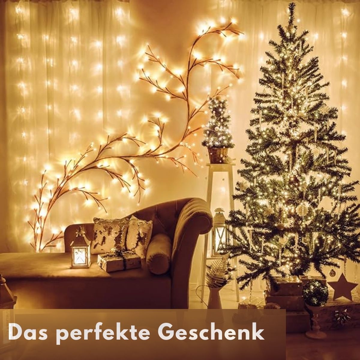 VinoLichter – Romantische LED-Lichterkette im Rebenstil