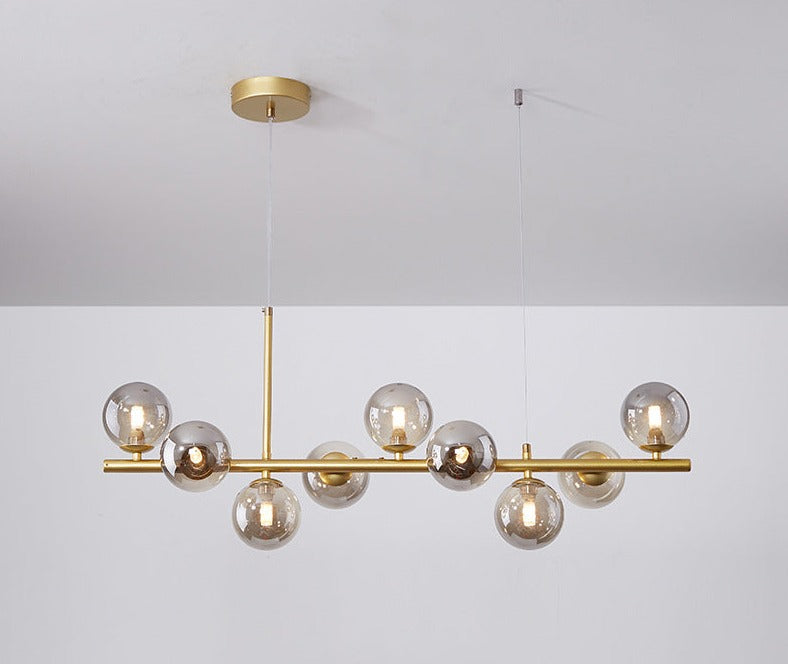 GoldLine – Eleganter Esstisch-Kronleuchter mit Designer-Flair