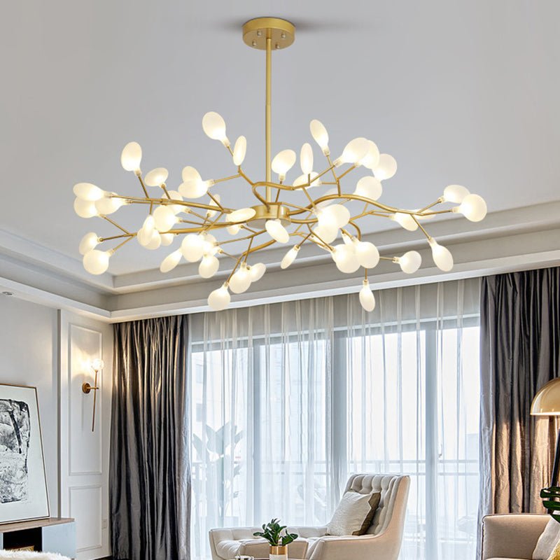 FireflyLux – Schlichter Ast-Kronleuchter mit Glühwürmchen-LEDs