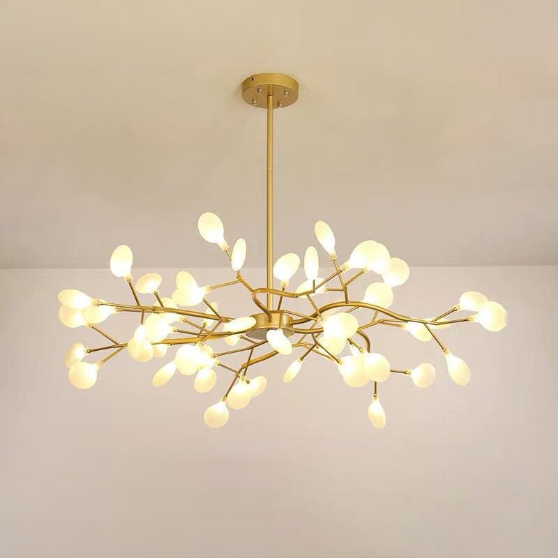 FireflyLux – Schlichter Ast-Kronleuchter mit Glühwürmchen-LEDs