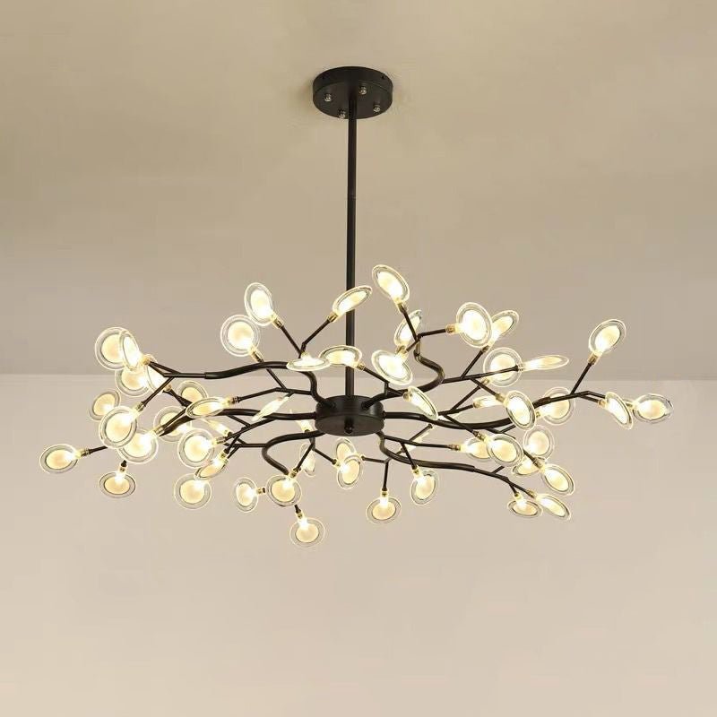 FireflyLux – Schlichter Ast-Kronleuchter mit Glühwürmchen-LEDs
