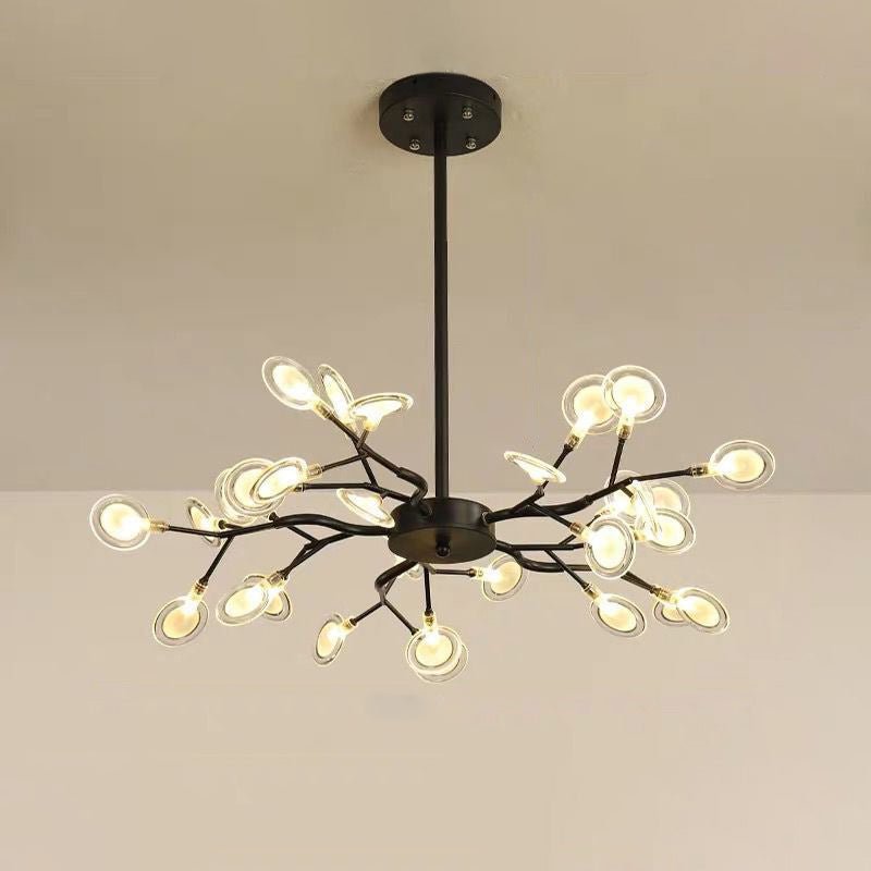 FireflyLux – Schlichter Ast-Kronleuchter mit Glühwürmchen-LEDs