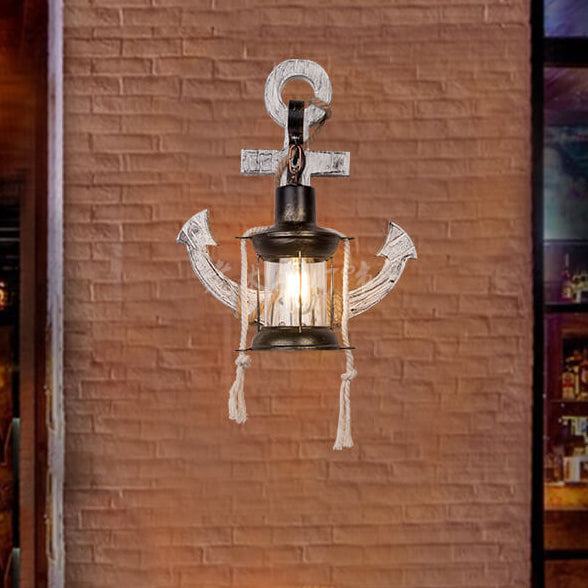 Dorian – Retro-Wandleuchte im Industrie-Design mit Anker