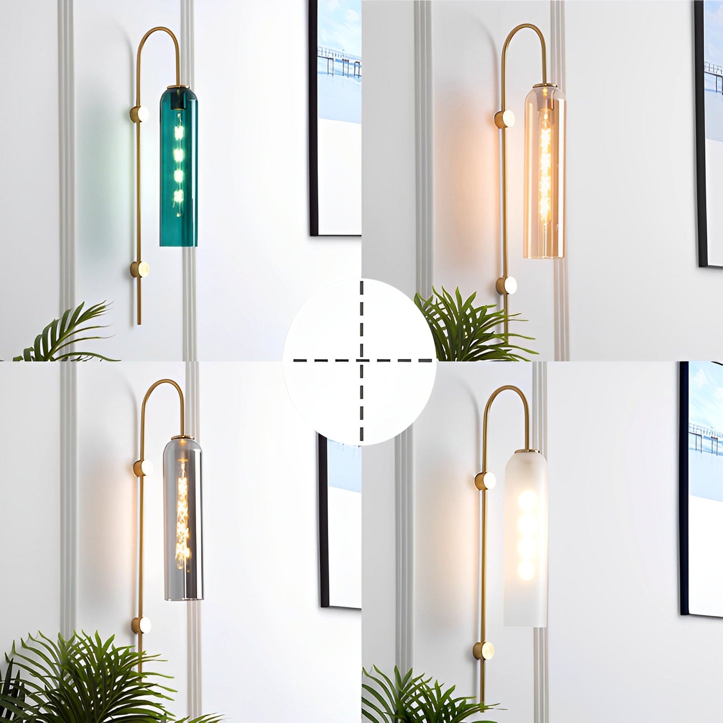 Goleta – Retro-Wandlampe mit Glas