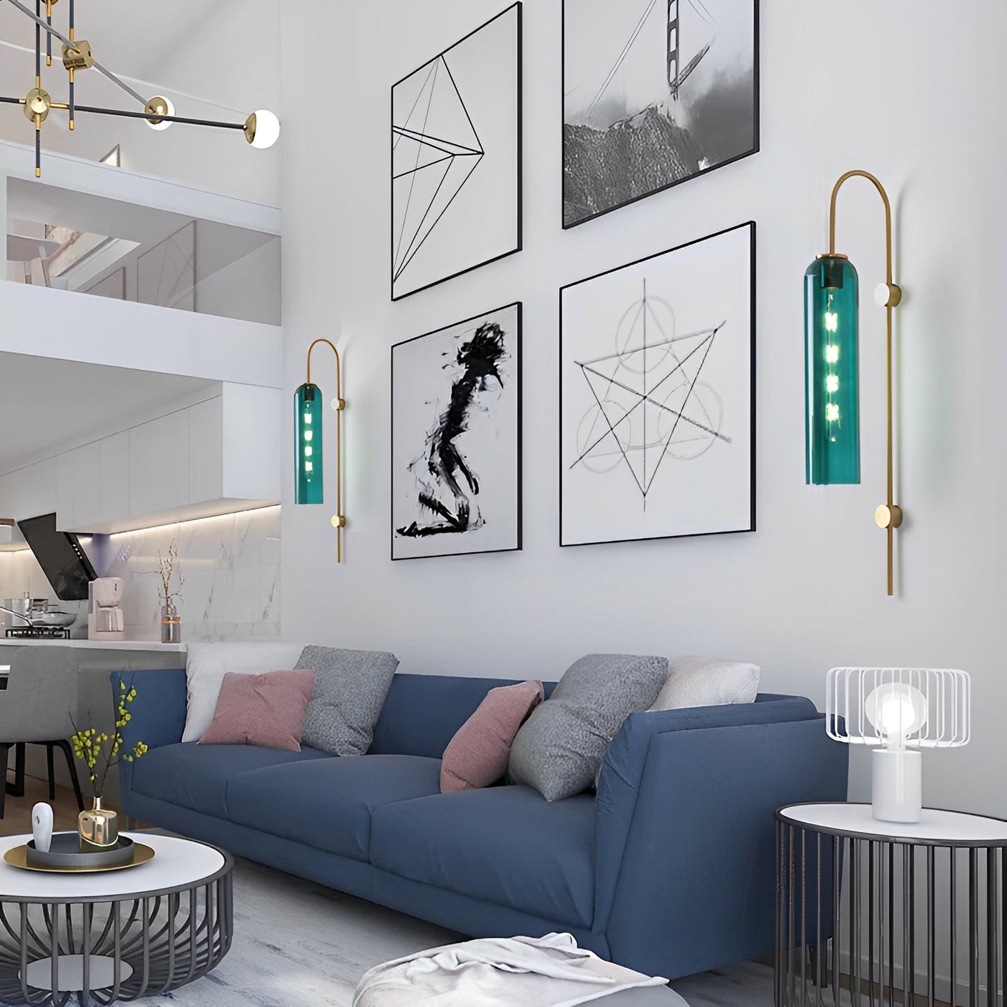Goleta – Retro-Wandlampe mit Glas