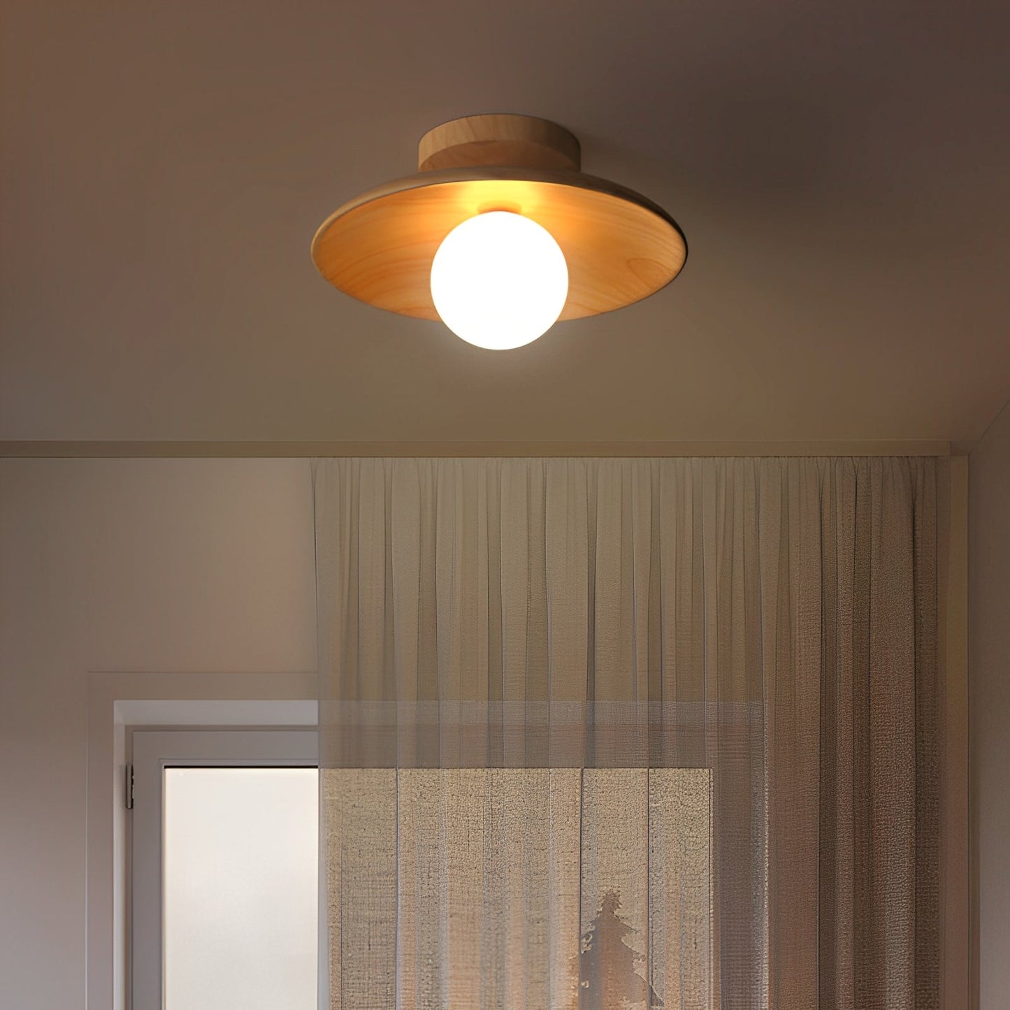 Koa – Japanische Holz-Deckenlampe