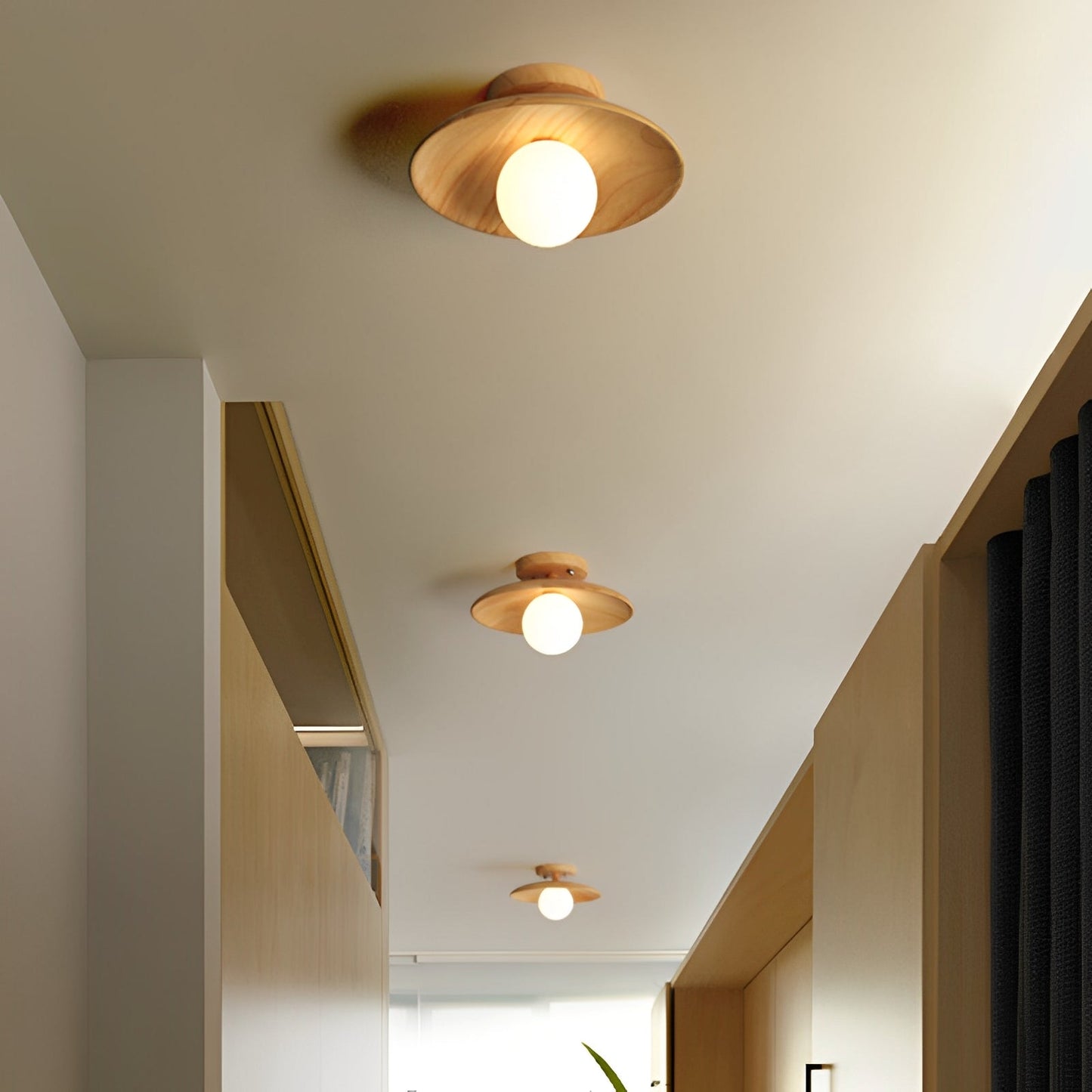 Koa – Japanische Holz-Deckenlampe