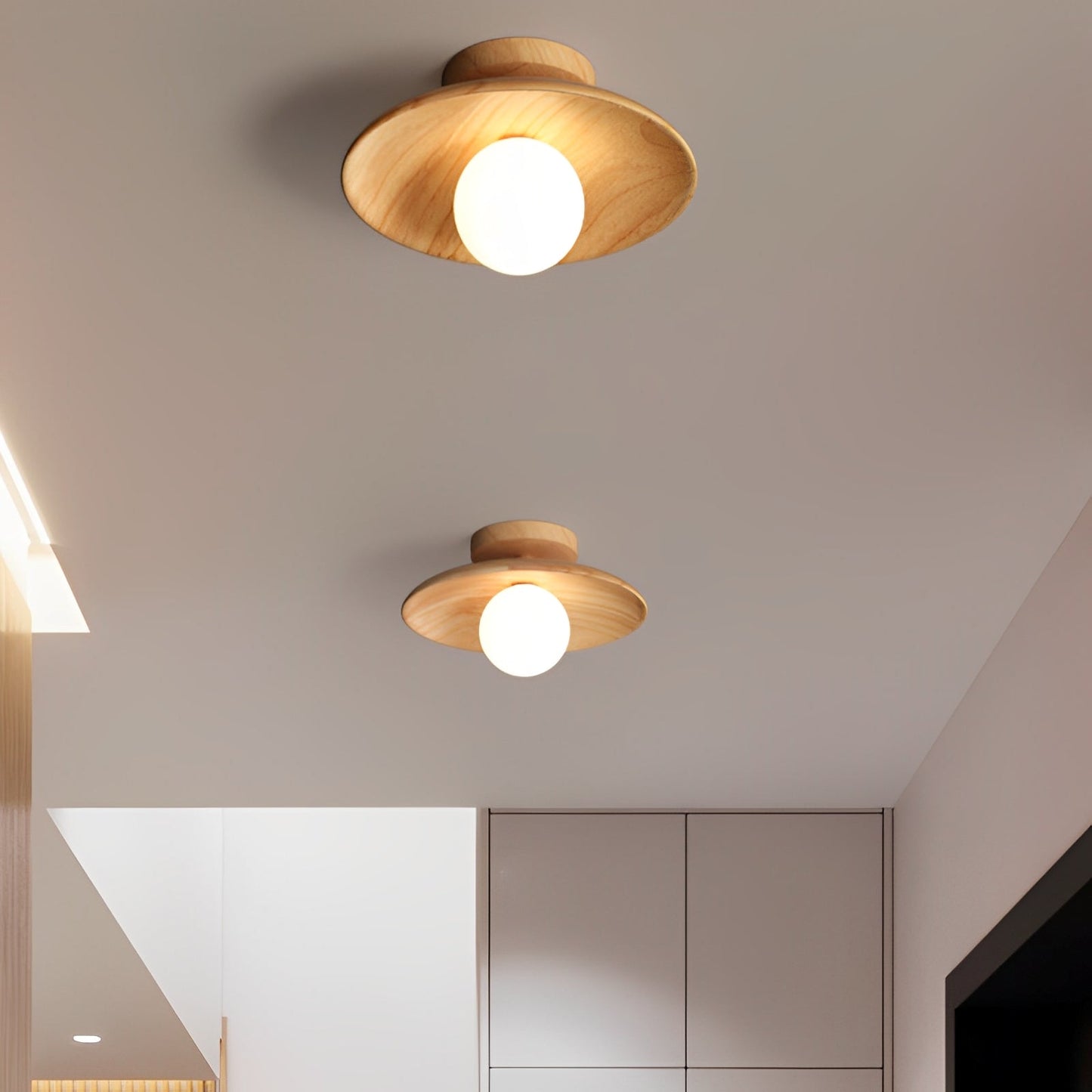 Koa – Japanische Holz-Deckenlampe