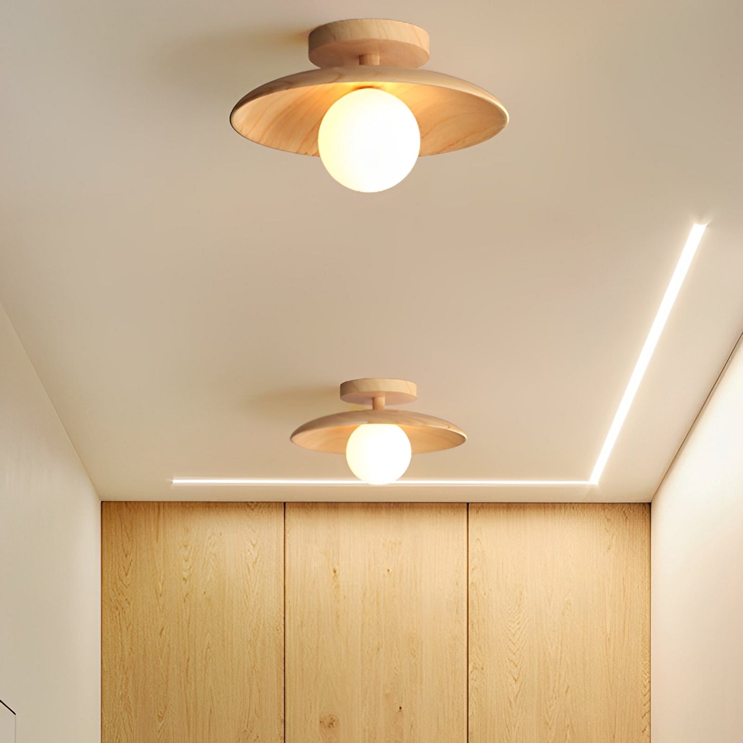 Koa – Japanische Holz-Deckenlampe