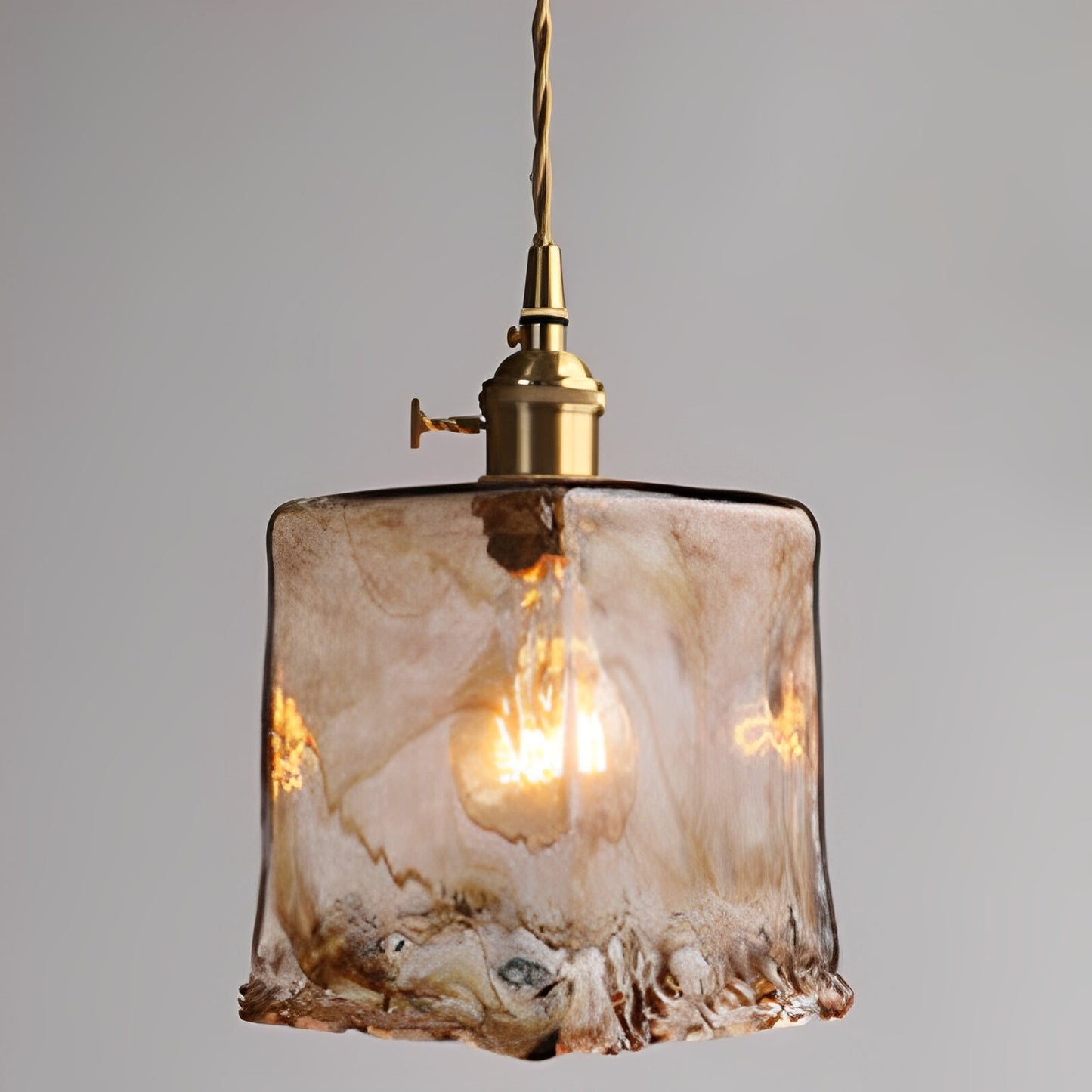 Claribel – Retro Hängelampe mit Alabaster-Glas