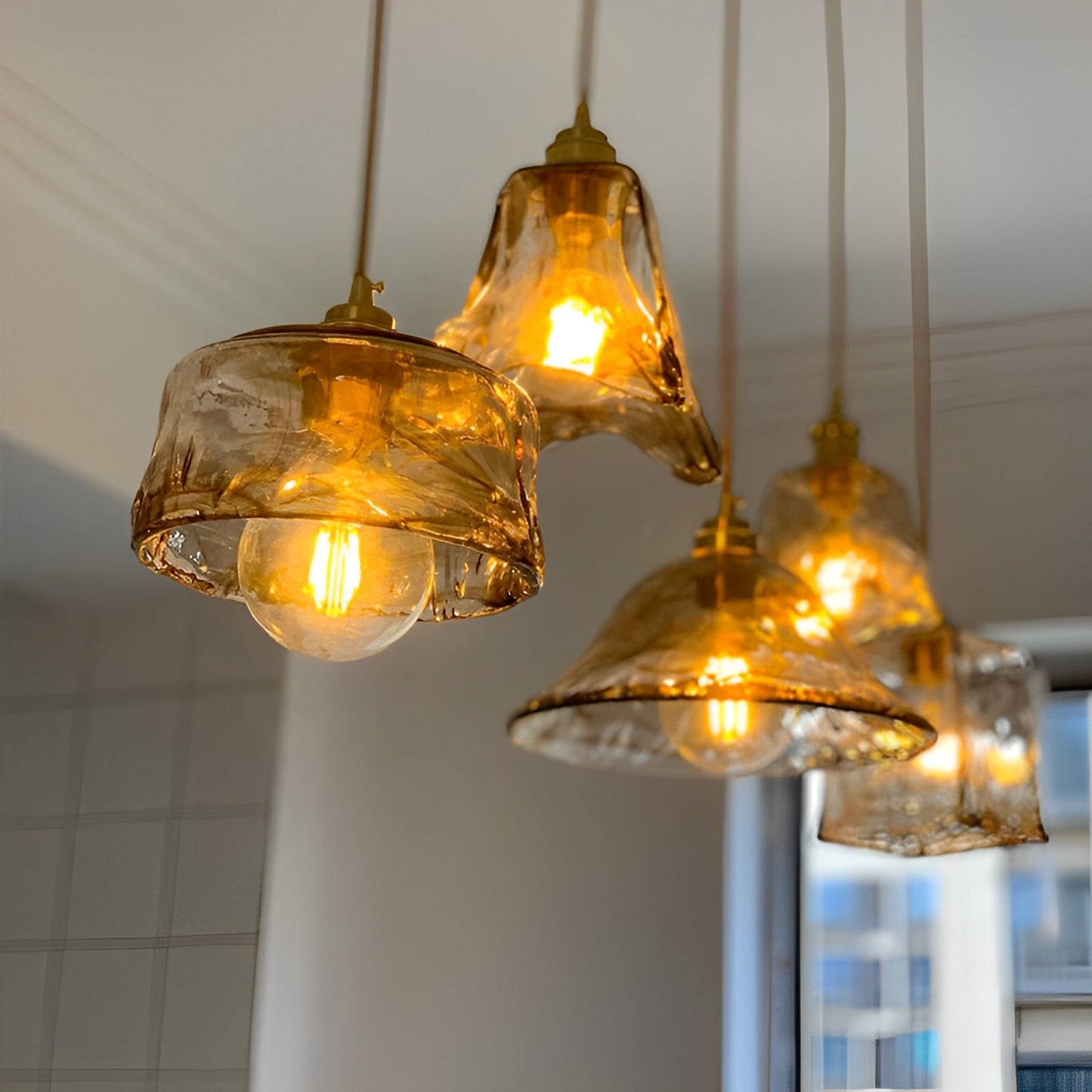 Claribel – Retro Hängelampe mit Alabaster-Glas