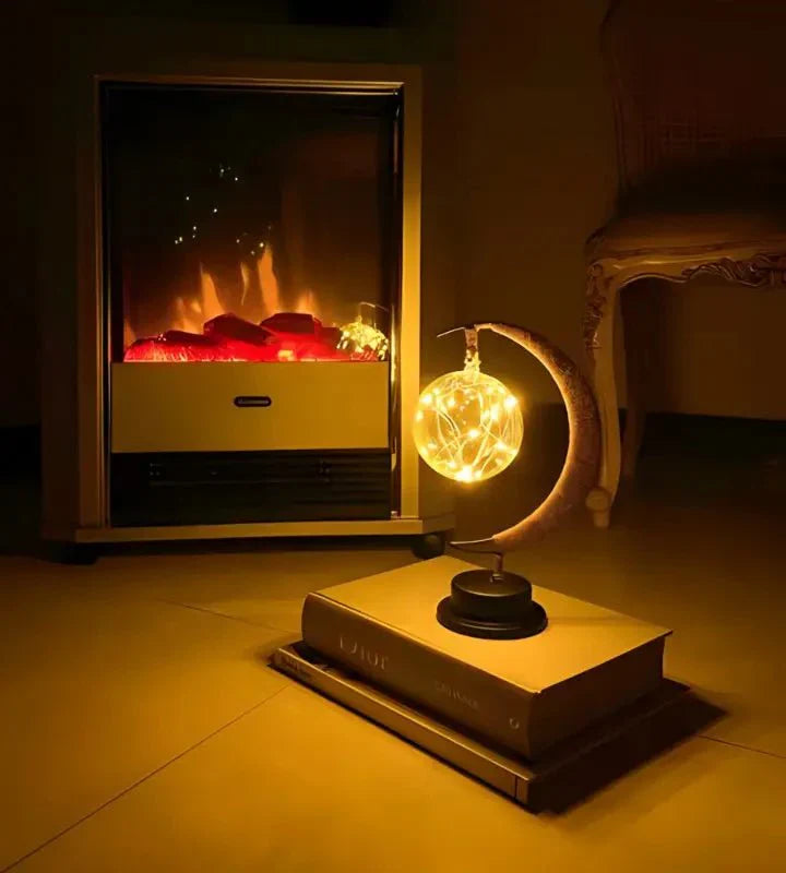 Lunaria – LED-Mondlampe mit Sternenlichtern