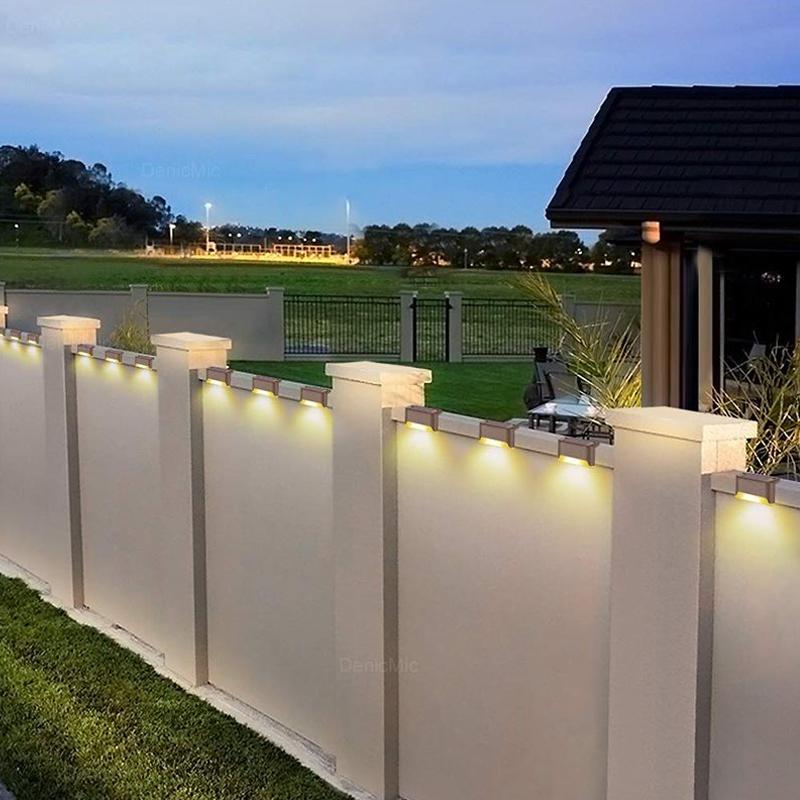 Wetterfeste Solar-Treppenlichter für außen (4er-Set)