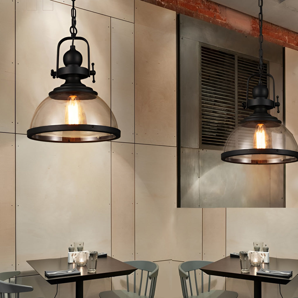 Alden – Retro-Industrie Glas-Kronleuchter