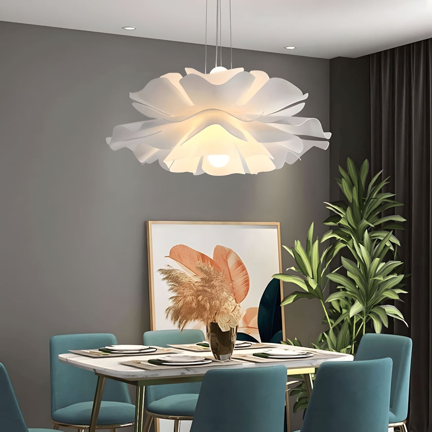 Blooming Brilliance - Moderne florale Pendelleuchte