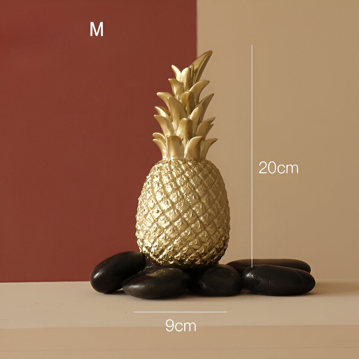Phineas – Schicke Ananas-Dekoration aus Harz für sommerliche Wohnhighlights