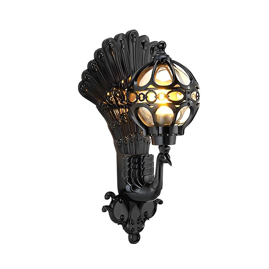 Haru – Retro Pfauen Wandlampe