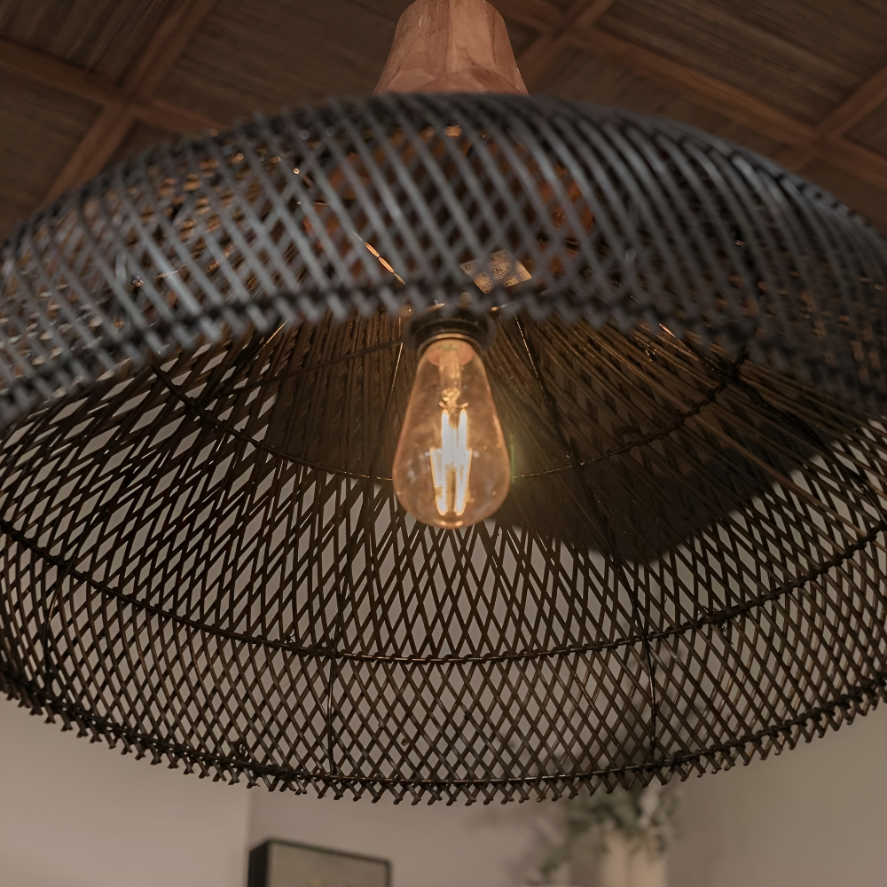 Ella – Asiatische Rattan-Deckenlampe