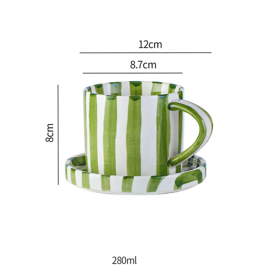 Elena – Retro Keramik Kaffeetasse