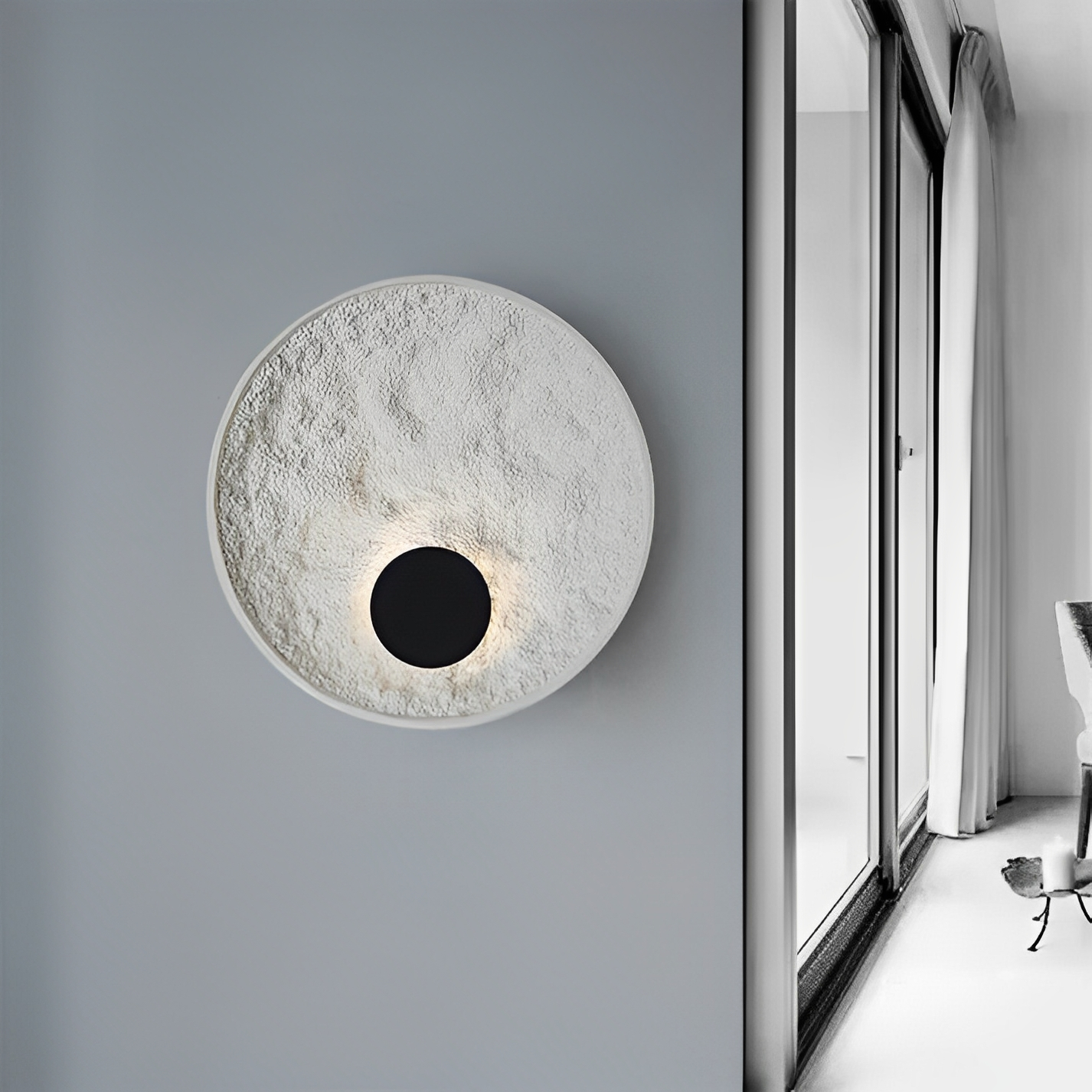 Lunaris – Runde LED-Wandleuchte mit weißem Kugel-Design