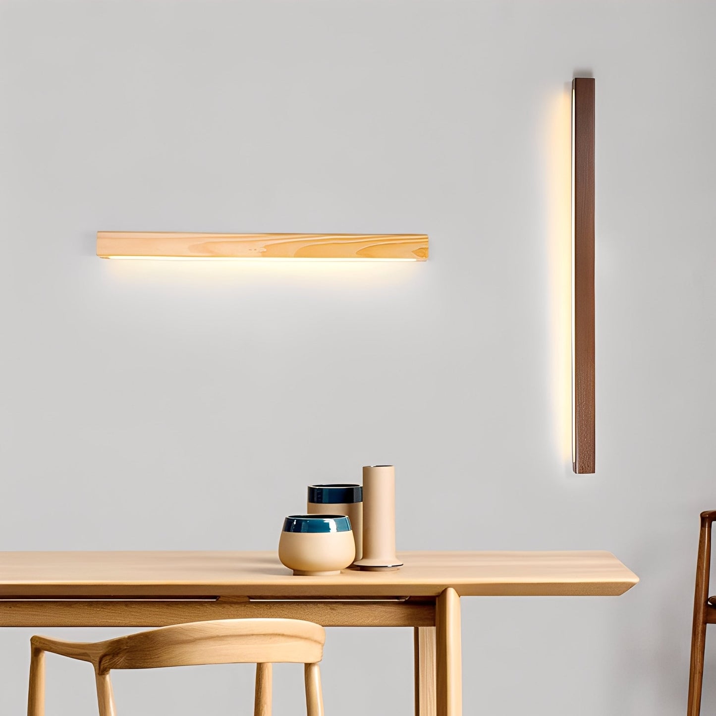 Muto – Lineare Holz-Wandlampe