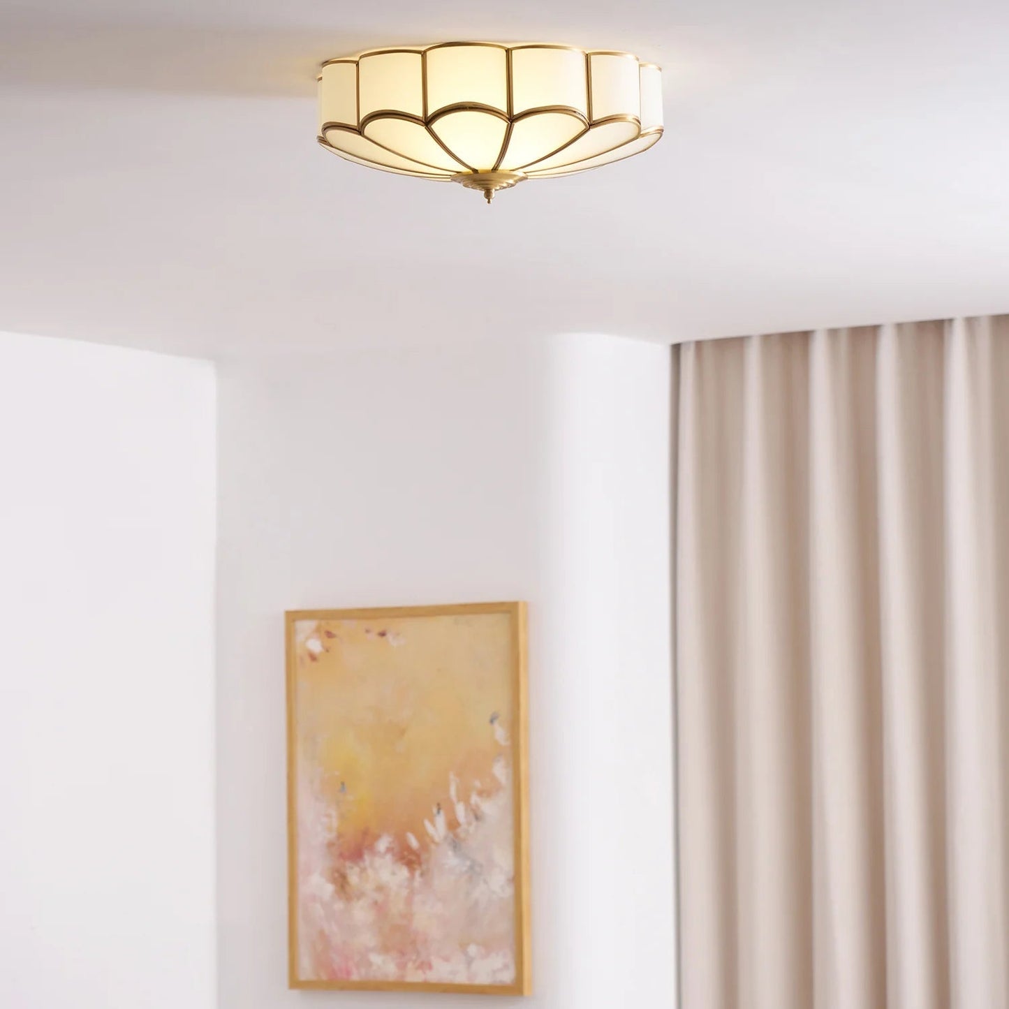 Nella – Schlichte LED-Deckenleuchte aus Kupfer