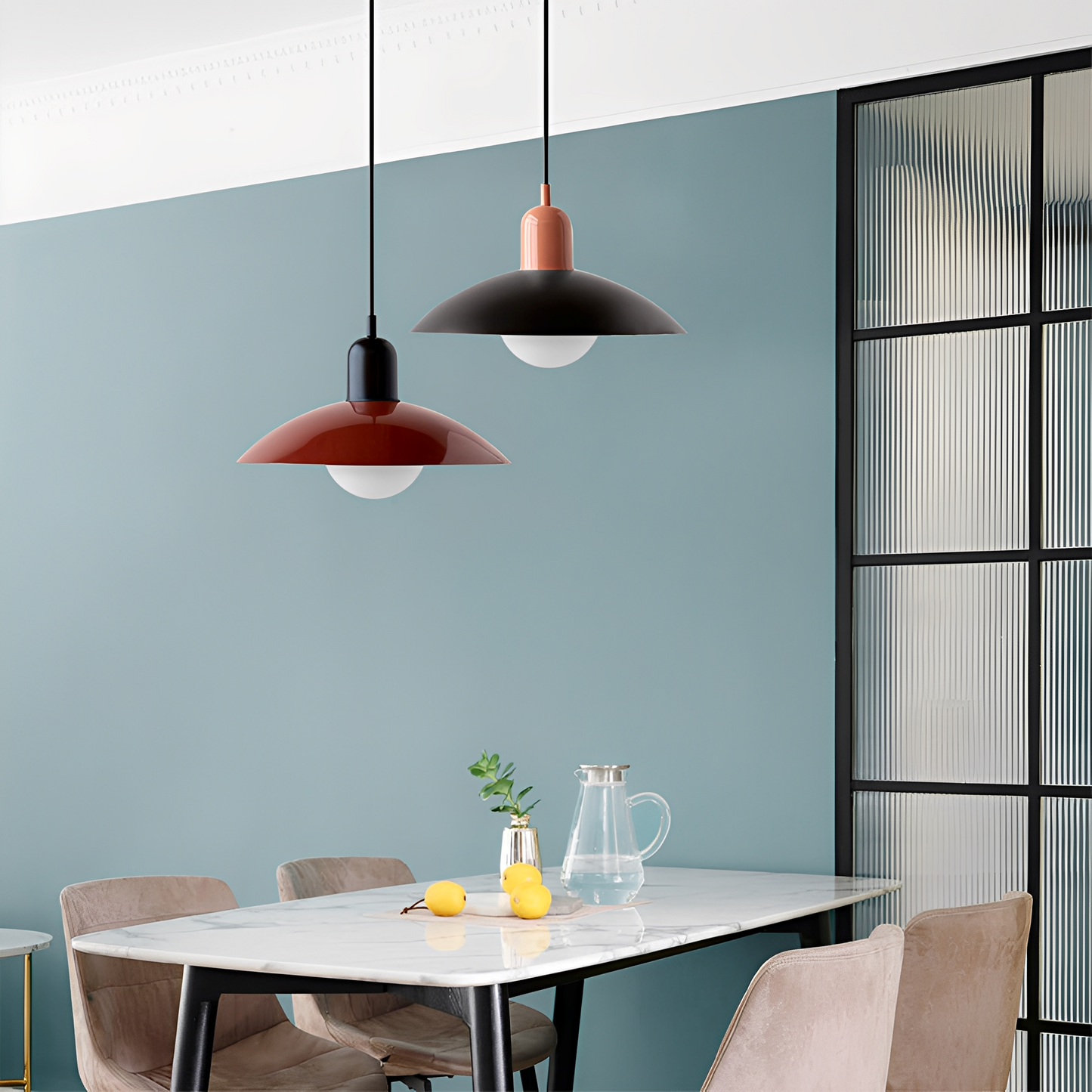 Amelie – Einfacher Retro-Farben-Kronleuchter