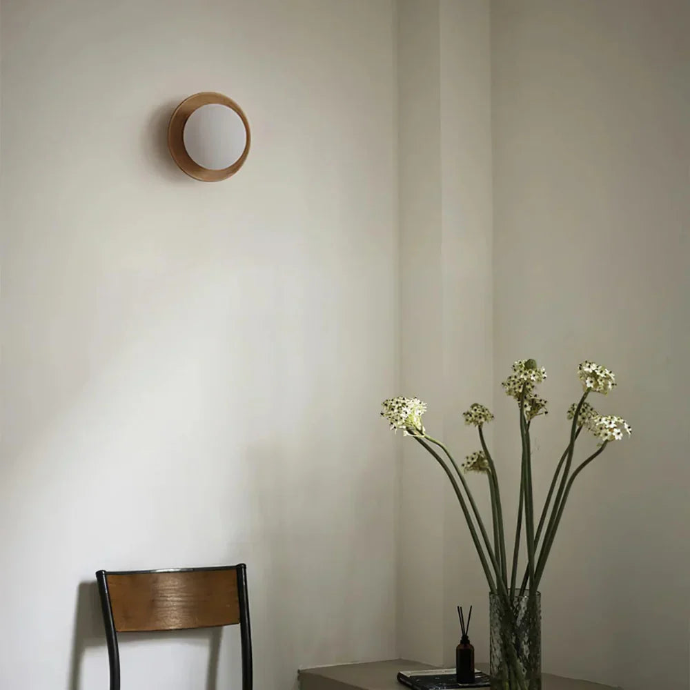 Miley – Nordische Tangyuan Holz-Wandlampe